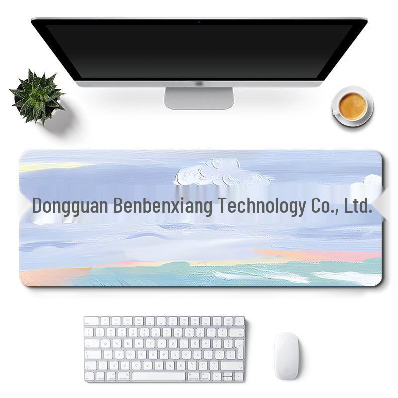 Очень большой коврик для стола с милым дизайном для девочки - Нескользящий коврик для мыши в стиле пейзажа