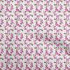 Cotton Flex Fuschia Pink Fabric Floral Sewing Material Print Fabric By The Yard 40 Inch