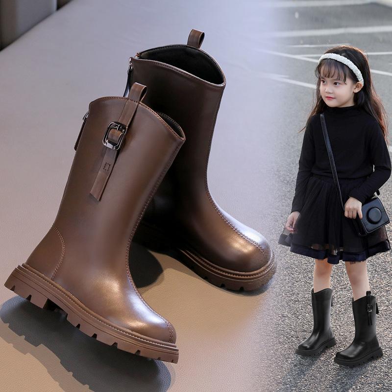 Зимние высокие ботинки с добавлением флиса для детей