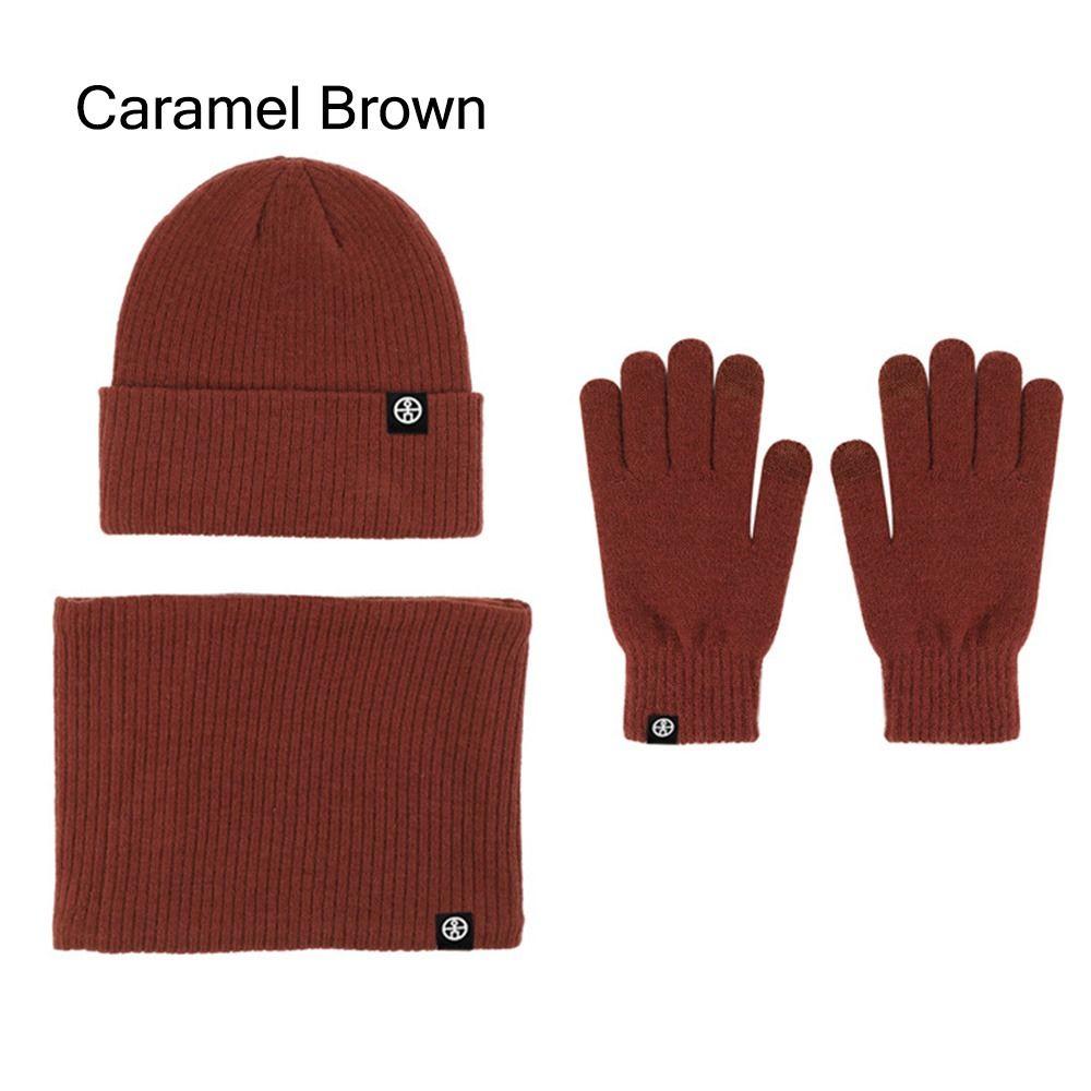 Casual Knit Winter Hat Warm Fleece Neck Scarf Trendy Winter Set for Women Men