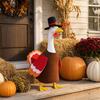 Thanksgiving Garden Goose Outfit 1 Set Turkey Outfit, Porch Costume, with Top Custom Apparel Hat And Wings for 23 Inch Statue, Lawn Yard Fall Holiday