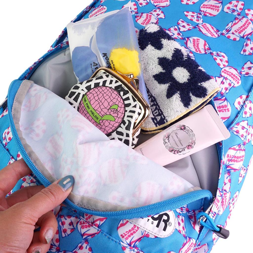 Rucksack Bag for Heart Going Stylish [Emono] [OUTDOOR] Kids, Lightweight, Cute, Flower, Star, Pattern, Casual, Fashion, Travel, Out, (Black Dot)