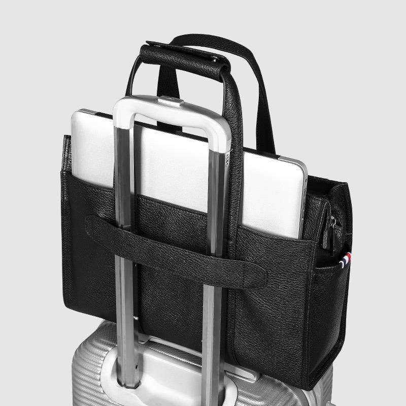 Мужская сумка из натуральной кожи, сумка для компьютера, деловой портфель большой емкости, сумка через плечо