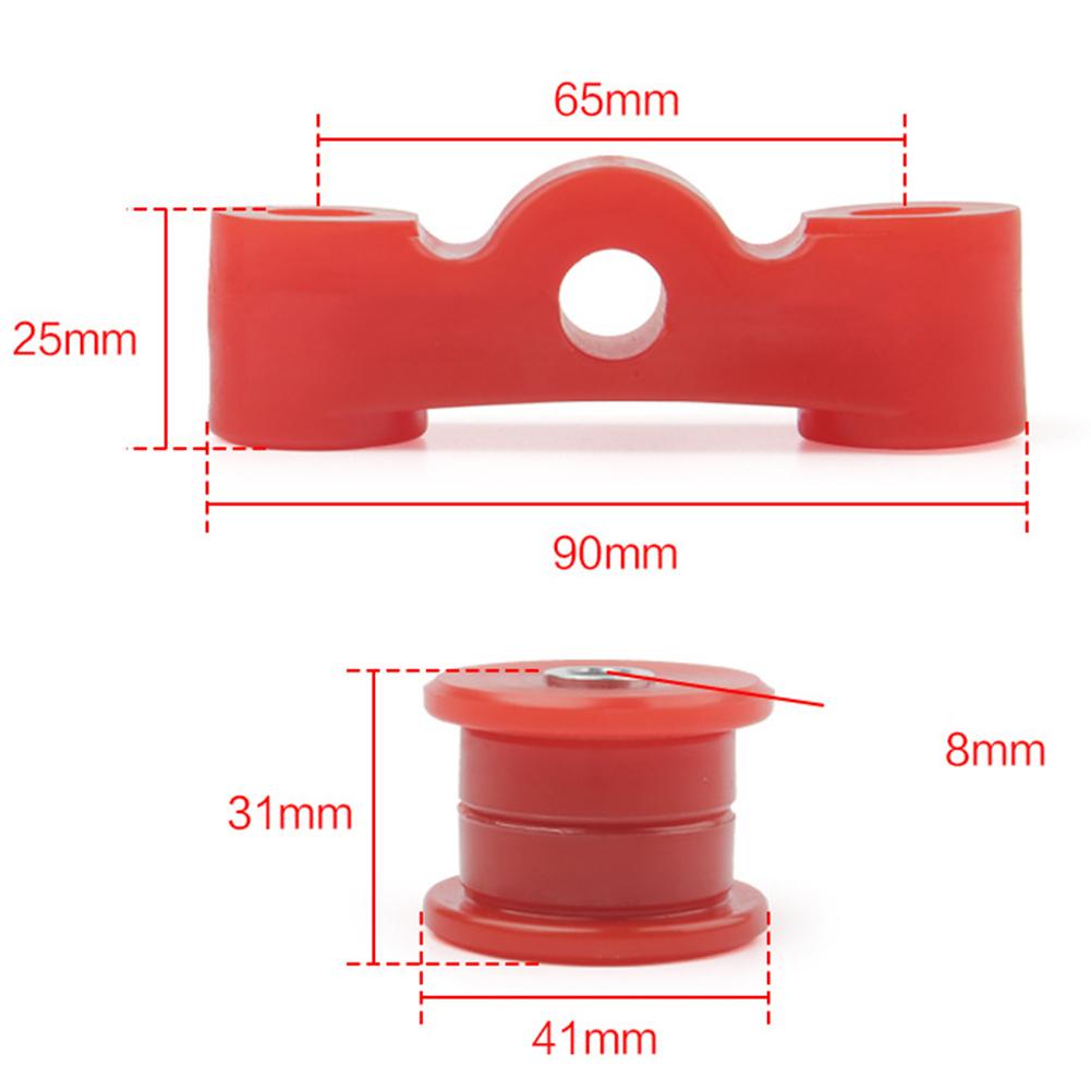Car Accessories Gear Lever Bushing Performance Polyurethane Red + Silver Suitable For D Series Engines For D Series Engines