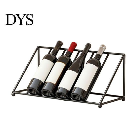 Decorative Wine Display for Restaurant Liquor Bottle Shelf, Tilted Iron Art Rack, Modern Rack Countertop Style Holder, Home Bar Kitchen And