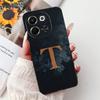 Для Tecno Spark 30 5G KL8 Чехол Модные Цветы Корона Роскошные Буквы от A до Z Силиконовый Ударопрочный Чехол Для Techno Spark 30 5G Funda