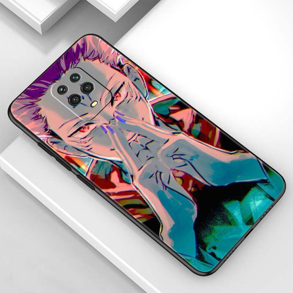 Silicone Case For Xiaomi Redmi Note 10 11 9 8 Pro 9S 8T 9A 9C 9T K50 Soft TPU Back Phone Cover Coque Funda Jujutsu Kaisen Anime