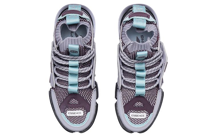 Li Ning Essence 2 ACE Винтажные Баскетбольные Кроссовки Женские Средней Высоты Грязно-Серый Фиолетовый AGBN062-16