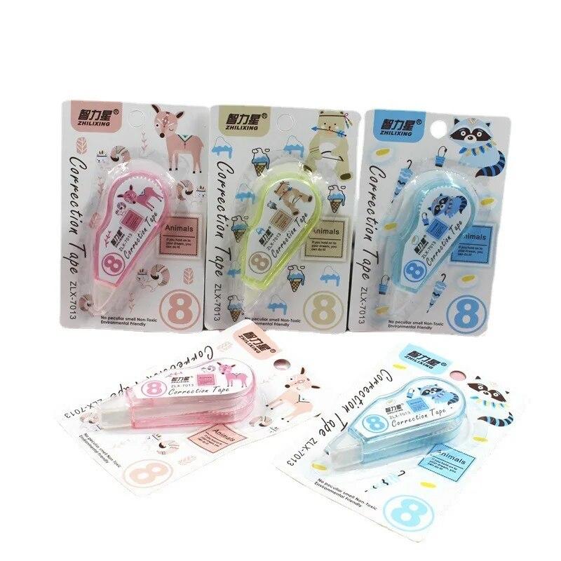 1 шт. Милые животные из мультфильмов, корректирующая лента, канцелярские принадлежности для офиса и школы