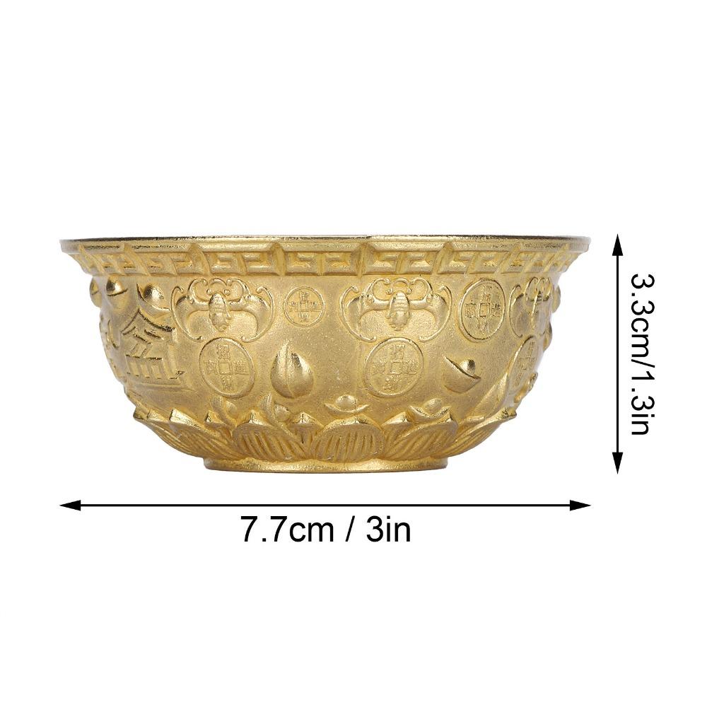 Brass Cornucopia Bowl Classic Embossed Wealth Prosperity Bowl Wealth Abundance Gift