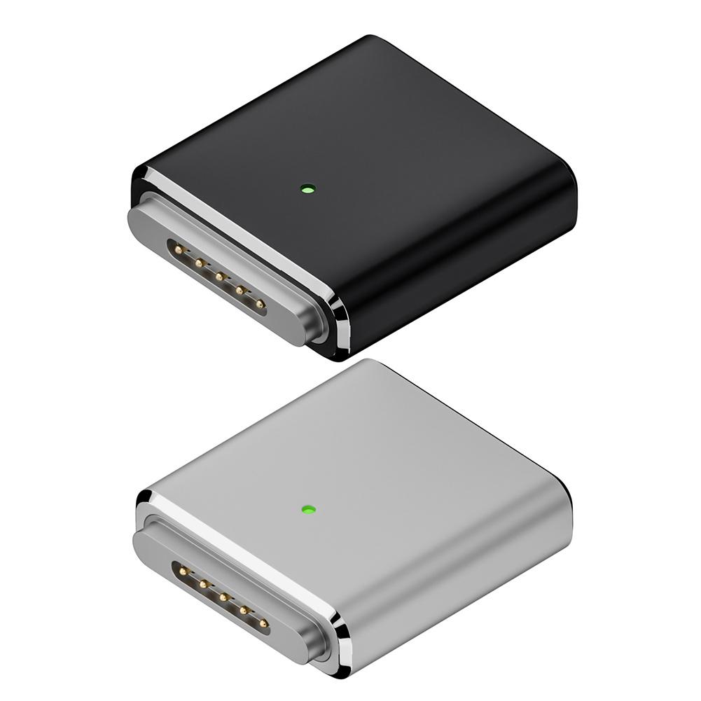 Адаптер для зарядки 100 Вт USB C на магнитный 3-контактный с LED-индикатором, конвертер быстрой зарядки PD3.1 5A 20V для MacBook Pro/Air 2025-2025