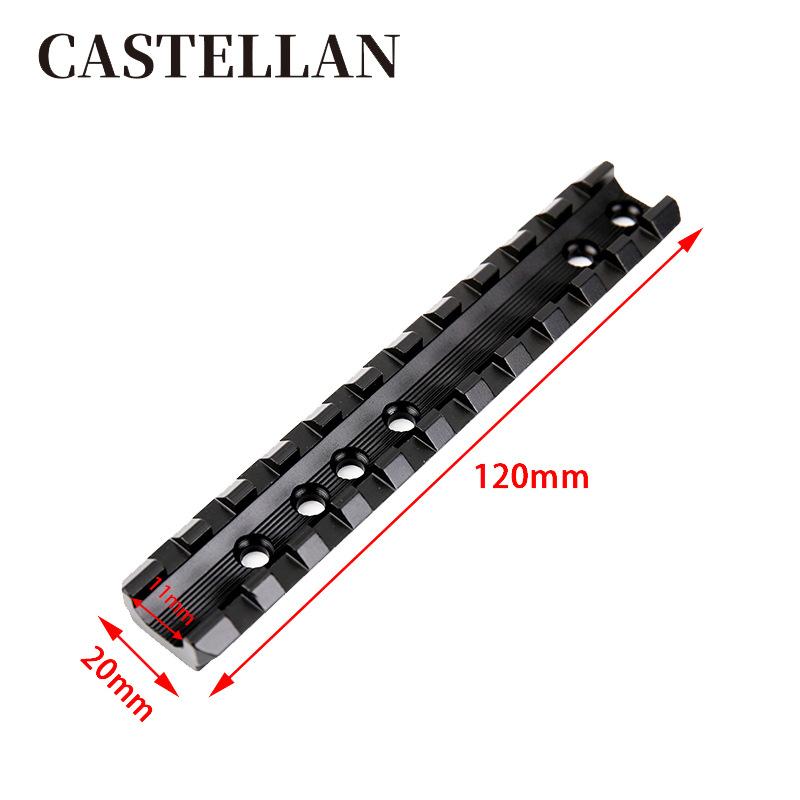 20 мм, кронштейн для инструмента лазерного наведения, базовая направляющая, плоское основание из алюминиевого сплава, 120 мм, длинная направляющая с плоским дном