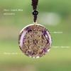 Orgonite Necklace Metatron Cube Resin Pendant Cosmic Energy Center Sign Pendant Necklace Magic Hexagram Choker Jewelry