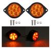 18 Pack LED Truck Trailer Amber Side Marker Lights | Chicken Lights | Waterproof 24V | Universal Fit for Semi Trucks & Cargo Trailers