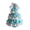 Handmade Crochet Christmas Tree DIY Xmas Tree Crochet Craft Starter Set with Bow And Faux Pearl for Beginners Knitting Holiday Decoration