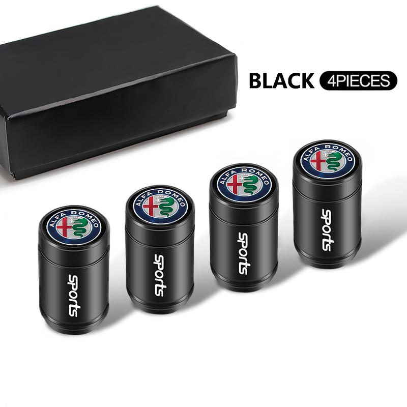 Aluminum Alloy Car Tyre Valves Cap Wheel Air Stem Covers For Alfa Romeo Giulia Stelvio Giulietta 156 159 147 Mito Tonale Brera mdf153