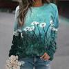 Harajuku New 3D Colorful Chrysanthemum Print Sweatshirts Women Fashion Streetwear Pullovers Winter Girls Floral Graphic Clothing