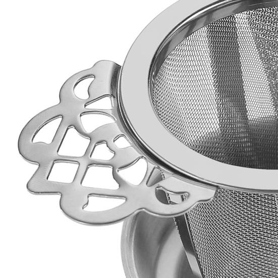 Фильтр для слива чая, заварочный фильтр из нержавеющей стали, мелкая сетка, крышка корзины большой емкости, двойной функциональный кофейный фильтр для чайных кружек, чайников, чашек