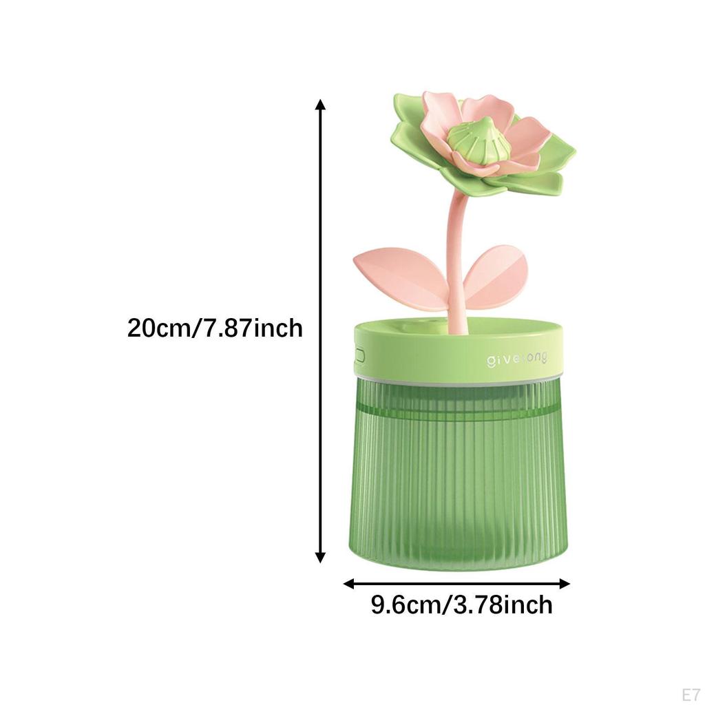 Мини-увлажнитель воздуха Cute Flower с функцией подзарядки, автоматическое выключение, низкий уровень шума, два режима распыления