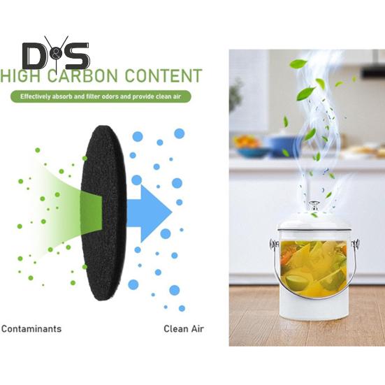 1/5Pcs Compost Bucket Activated Charcoal Filter Trash Can Bin Deodorant Cotton Pad Kitchen Car Refrigerator Odor Absorbing Purifying Deodorizer Sheet