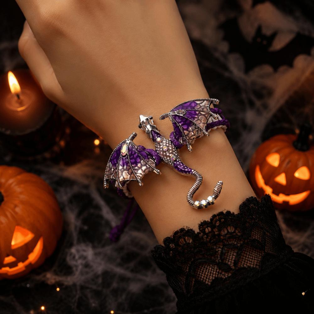 Vintage Braided Rope Bracelet Adjustable Woven Cord Wristband Fashion Animal Dragon Bracelet Party