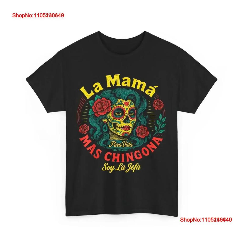 Mom Grandma La Mam Mas Chingona Mothers Day Mexico Women T Shirt vintage Washed Comfortable Slightly Top For Everyday Wear