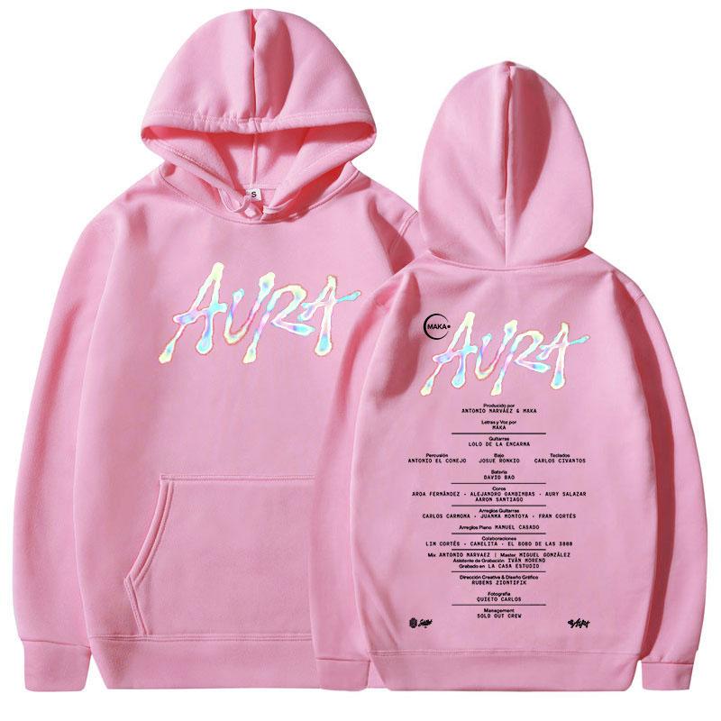 Rapper Maka Aura 2025 Tour Album Hoodies Men's Women Casual Oversized Hooded Sweatshirts Fashion Vintage Long Sleeves Pullovers