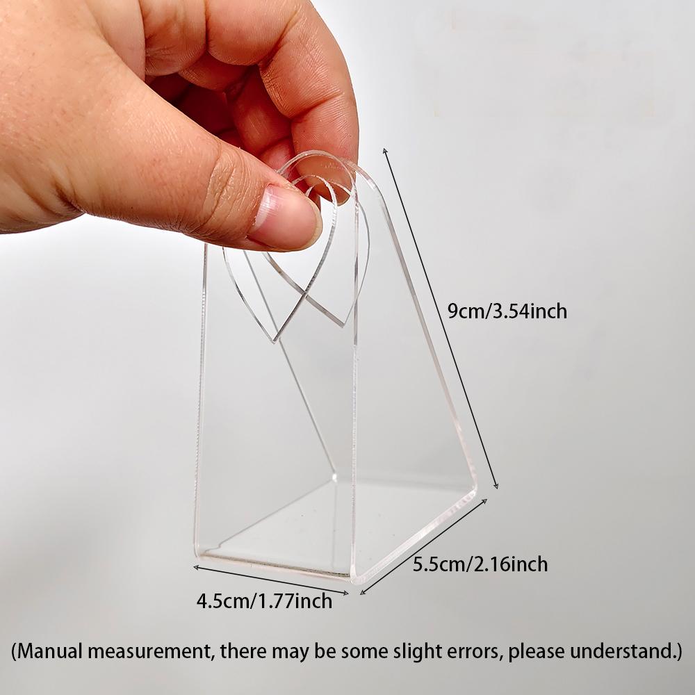 30pcs/set High Transparency Acrylic Gift Box 3 Creative Handle Styles (heart-shaped/semi-circular) 9x4.5x5.5cm Compact Party Candy Packaging Boxes