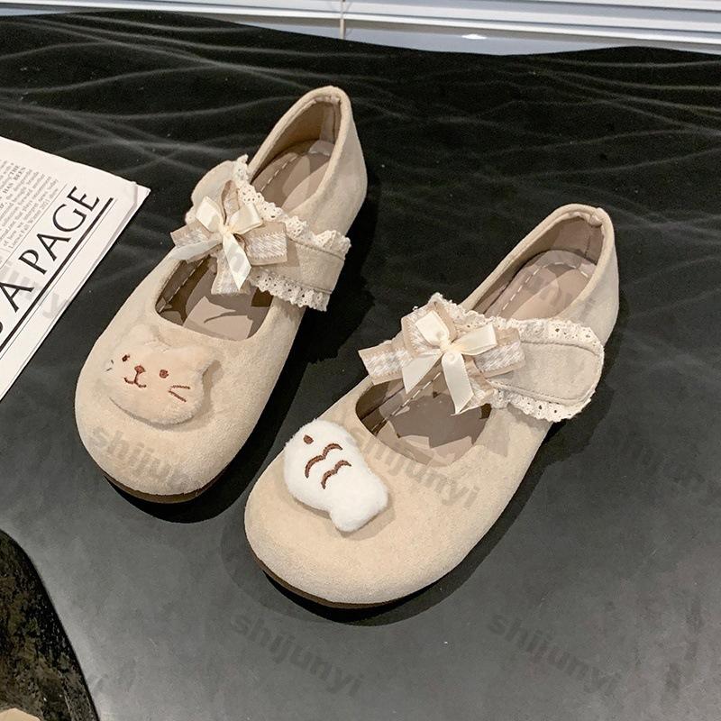 Fashion Women Summer Shoes 2025 Summer New Fashion Round Toe Bow-knot Mary Jane Shoes Comfortable Soft Sole Lightweight Lace Flat Shoes