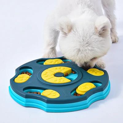Игрушки-головоломки для собак, медленная кормушка, интерактивный диспенсер для увеличения IQ щенка, нескользящая миска для медленного еды, обучающая игра для домашних кошек, собак