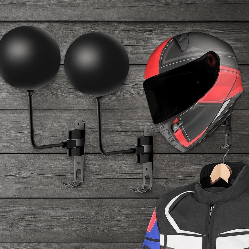 Wall Mounted 180° Rotation Helmet Hanger Space Saving Helmet Holder Helmet Hanger Bag