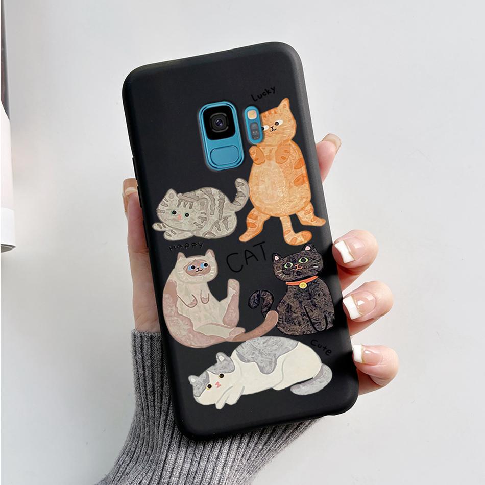 Case For Samsung Galaxy S9 S 9 Plus Phone Cover Cute Cat Cartoon Bear Frog Soft TPU Coque For Samsung S9 Bumper S9+ S9PLUS Funda