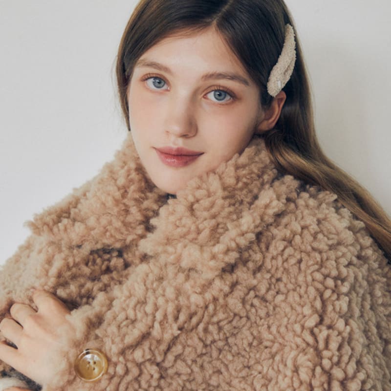 mellotory boucle side hairpin (beige)