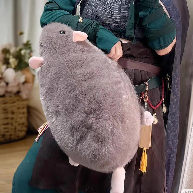 Soft Oversized Animal Figure Cute Simulation Big Mouse Plush Toy Pillow Birthday Gift 1Pcs 35/50/90cm Cartoon Flower Branch Rat