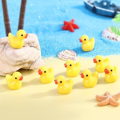 Желтый утенок смоляная фигурка для украшения микроландшафта