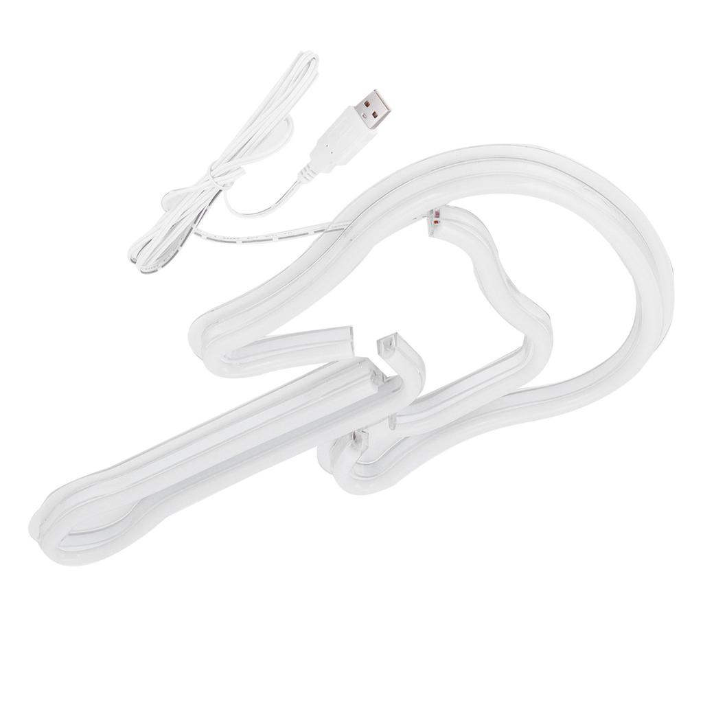 Neon Light USB GuitarShaped LED Lamp for Home Bar Hotel Beach Christmas Decoration