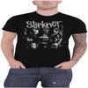 Унисекс Футболка Slipknot_ WANYK Белые Брызги (Назад Печать) - Большой - Черный