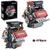 Строительный набор Technic V8 Engine 478 деталей Моторизованная механическая модель автомобиля Набор для сборки DIY Рождественский Подарок на День Рождения Для Мужчин