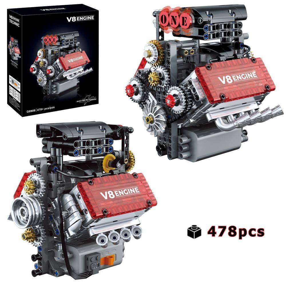 V8 Engine Technic Building Set 478PCS Motorized Mechanical Model Car Kit DIY Project Christmas Birthday Gift For Men
