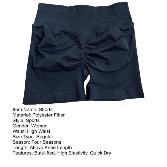 Шорты для йоги Slim Fit Высокая эластичность Контроль живота Бесшовные Анти-воздействие Подтянутые ягодицы Высокая талия Беговые спортивные шорты для бега