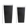 Porto Riflo Tall Black Flower Pot Set 2 Pcs