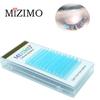 Blue Color Single Grafted False Eyelashes, (0.07/0.1), (C/D), Natural Extension Makeup, Mixed Length 8-15mm.