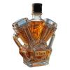 Yousheng Whiskey Bottle Motorcycle Engine Decanter Handmade Glass Bottle Mechanical Aesthetics Liquor Container for Motorcycle Enthusiasts