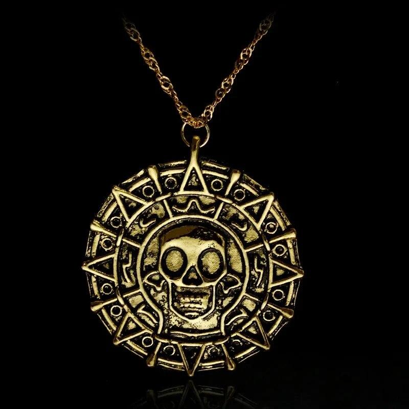 Retro Ethnic Chinese Zodiac Dragon Pendant Gold Color Necklace Men and Women Punk Style Jewelry Gift
