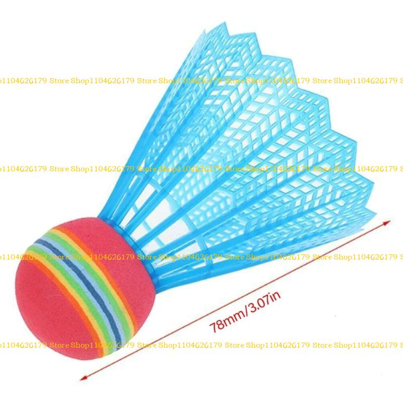 A1A2 10Pcs/set Rainbow Head Badminton Set Shuttlecock for Game Sport Entertainment For Player Play Nylon Plastic Badminton