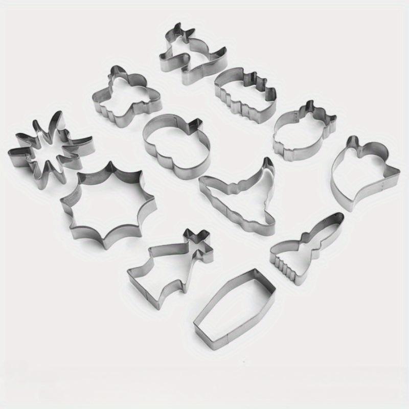 12 шт., Формочки для печенья на Хэллоуин, Форма для конфет из нержавеющей стали, Формочки для шоколада Формы для украшения тортов Инструменты для выпечки Кухонные гаджеты, Кухонные принадлежности