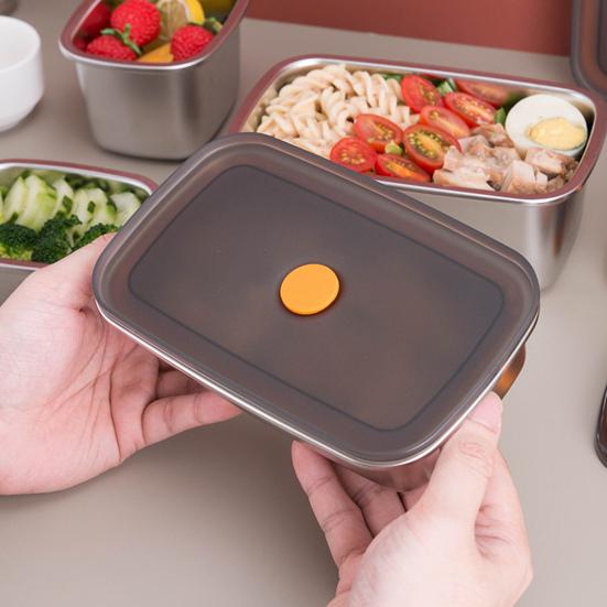 Microwaveable Lunch Box Leakproof 304 Stainless Steel Easy To Clean Food Storage Container