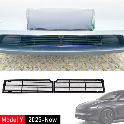 Передняя решетка для Tesla Model Y Juniper 2026 2025 Сетчатая решетка Вставки-сетки Крышка воздухозаборника с аксессуарами для защиты от насекомых