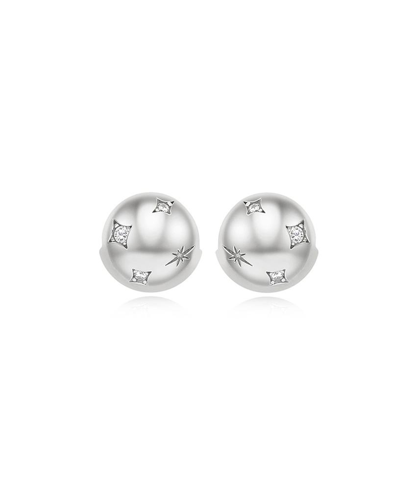 Серьги-пусеты Stonehenge Silver Ball с одним щелчком Sc25B18E