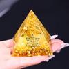 Cube Design Citrine Orgonite Pyramid Resin Prosperity Attraction Crystal for Wealth Attraction